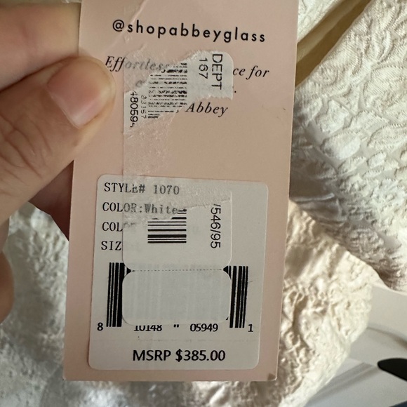 Chic One-Shoulder Cream Dress - Picture 9 of 9